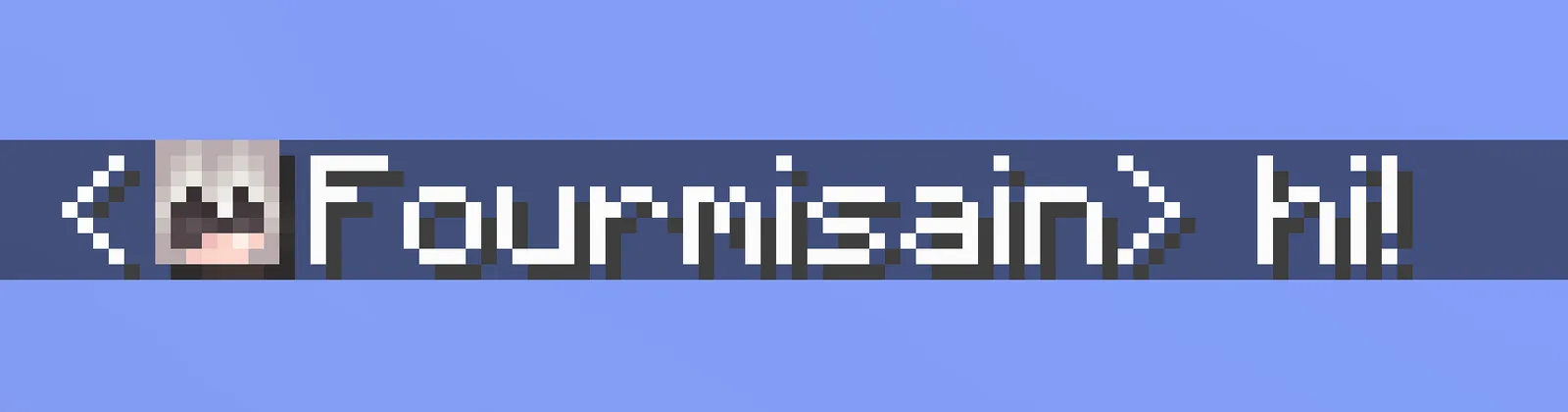 Chat message rendering with player heads and drop shadow