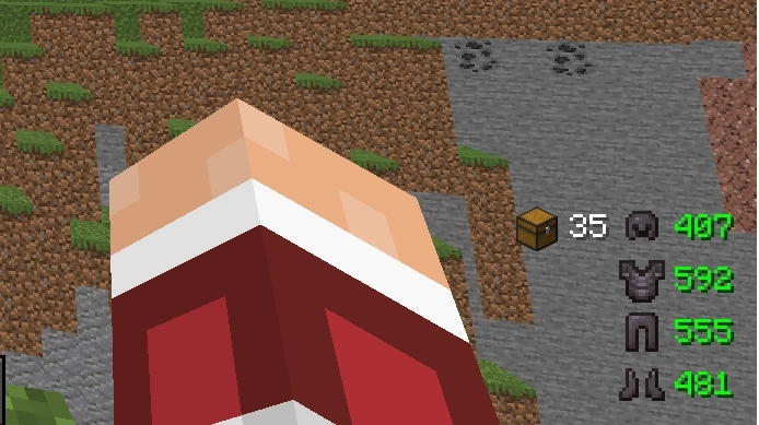 Durability Viewer showing armor in bottom right corner